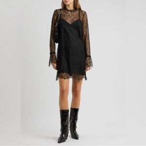 FRAME lace shift dress